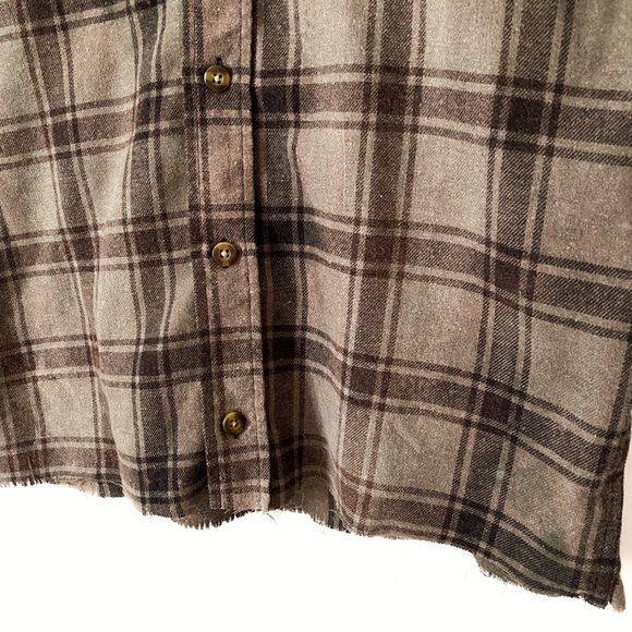 Jimi Hendrix Bleached Out Vintage Wash Electric Ladyland Raw Cut Band Flannel - Picture 4 of 4